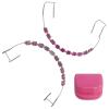 1 Pack Fake Braces, Temporary Tooth Decoration with Metal Wires, Metal Brackets and Orthodontic Ligature Ties, Suitable for Orthodontists to Explain, for Dental Students to Practice (Pink) view 1