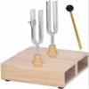 MNJVCFDS Alloy Tuning Fork 440HZ Virbration Resonance Tuning Fork Experimental kit with Tuning Fork Knocker and Wooden Resonance Box view 1