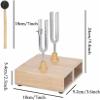 MNJVCFDS Alloy Tuning Fork 440HZ Virbration Resonance Tuning Fork Experimental kit with Tuning Fork Knocker and Wooden Resonance Box view 2