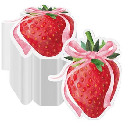 Vobumix Party Paper Napkin 100pcs Strawberry Shaped Disposable Napkin Cocktail Beverage Napkin Fruit Themed Party Serviettes Cocktail Napkins