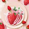 Vobumix Party Paper Napkin 100pcs Strawberry Shaped Disposable Napkin Cocktail Beverage Napkin Fruit Themed Party Serviettes Cocktail Napkins view 3