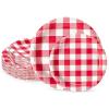 LIKAJON Red Gingham Paper Plates Disposable, 50 Pcs (25-9" & 25-7") view 1