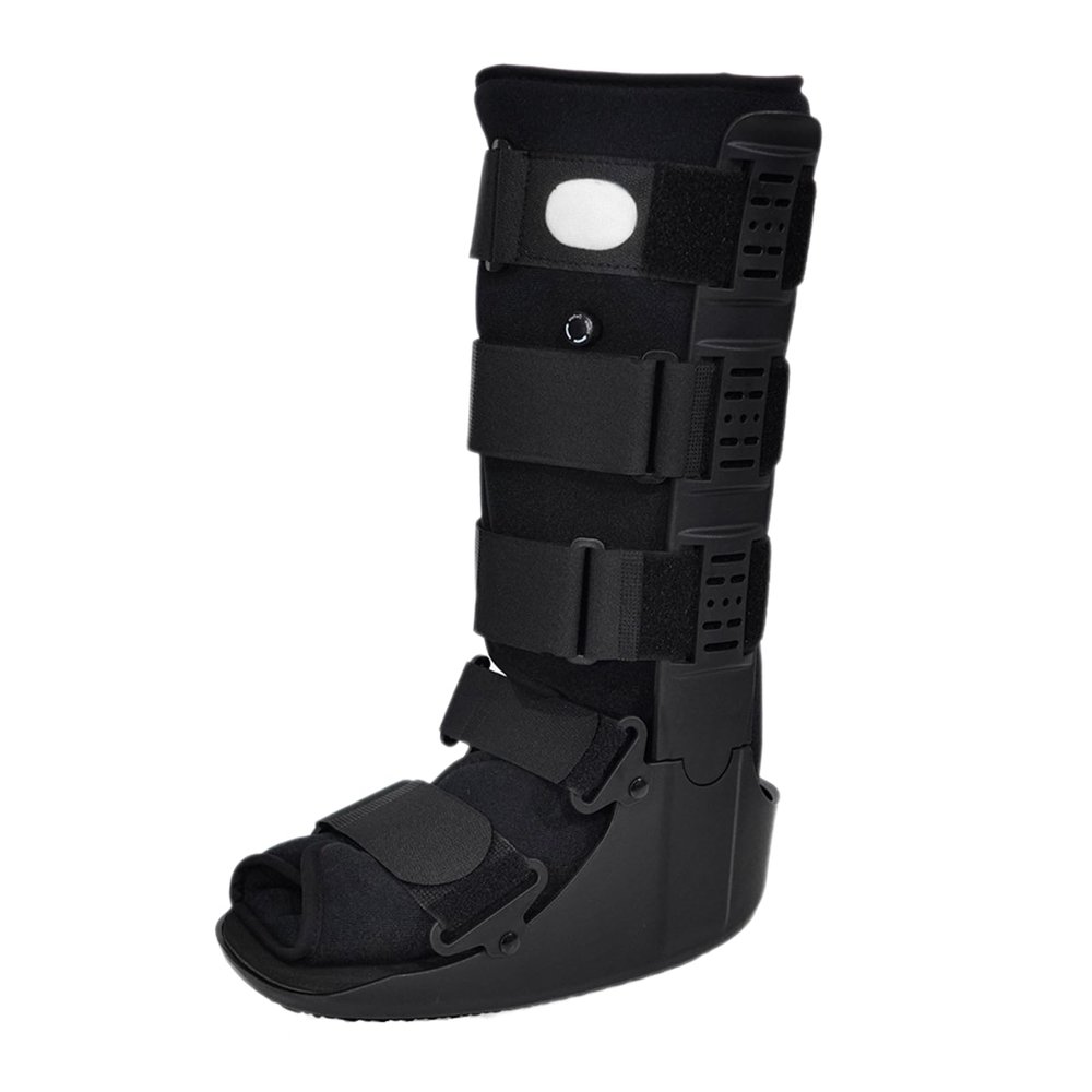 SFKLYU Inflatable Walking Boot, Orthopedic Sleeping Immobilizer, Plantar Fasciitis Night Splint for Bone Fixation or Support in Case of Fracture,B Right,L