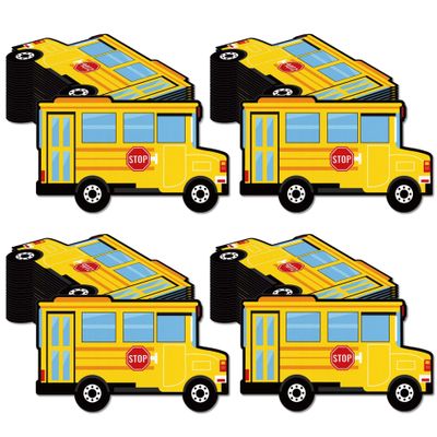 Vobumix 100pcs School Bus Shaped Napkins Disposable Cocktail Beverage Napkins Party Dinner Paper Serviette Tableware Tissues Decor for Party