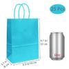 ADIDO EVA 25 PCS Lake Blue Gift Bags Small Paper Bags with Handles for Party Favor (8.2 x 6 x 3.1 in, Light Blue) view 2