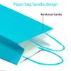 ADIDO EVA 25 PCS Lake Blue Gift Bags Small Paper Bags with Handles for Party Favor (8.2 x 6 x 3.1 in, Light Blue) view 3