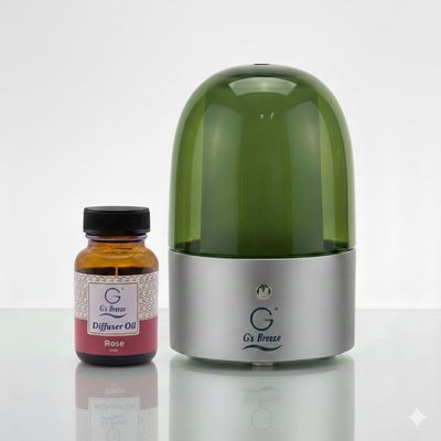 Gs Breeze Smart Diffuser with Refill Bluetooth & Wi-Fi App Control, Gradient LED Lighting, Adjustable Scent Intensity, Low Noise, 24 Hour Schedule, Aromatherapy Diffuser for Home & Office - Rose