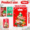 30 Pcs Xmas Happy Birthday Gift Plastic Tote Bags with handles, Perfect for Christmas Birthdays Goodies Toy Candy for Kids Girls & Boys Christmas Bag Party Birthday Supplie view 2