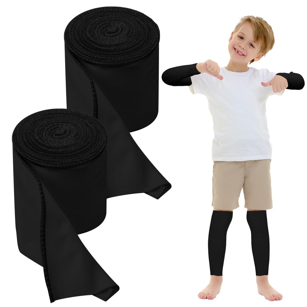 Threlaco 2 Rolls Wet Wraps Bandage for Eczema 3.54'' x 1.97 yd Wet Wrap Therapy for Eczema Treatment for Adults Kids(Black)