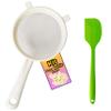 Zenir Plastic Kefir Strainer Kit + Silicone Spoon | Kit for Easy Home Preparation | Strainer for Milk and Water Kefir 12 cm Diameter view 1