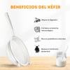 Zenir Plastic Kefir Strainer Kit + Silicone Spoon | Kit for Easy Home Preparation | Strainer for Milk and Water Kefir 12 cm Diameter view 4