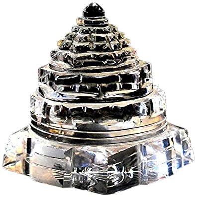 Craftopia 100% Pure Sphatik Shree/Shri Yantra AAA Quality (50 Grams) Free SHRI SUKTAM Book (Diwali