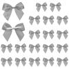 YELARXI Mini Bows Small Satin Ribbon Bows with Double-Sided Tape, 3 Inch Fit for Crafts Wedding Party Decor Gift Wrapping Sewing DIY (20 Pack, Gray) view 1