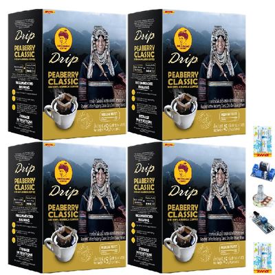 45 Grams Intense Good Shape Snack Much Mellow Delicious Doi Chaang Peaberry Coffee Drip Classic (of 4) By Thaigiftshop [Get Free Tomato Facial Mask]
