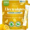 Zero Sugar Lemon Candy Electrolytes Sticks - Refreshing Hydration - Caffeine Free Energy with All Natural Ingredients - Vegan, Keto & Paleo - Sugar Free Electrolytes Powder Drink Mix - 30 Sticks view 1