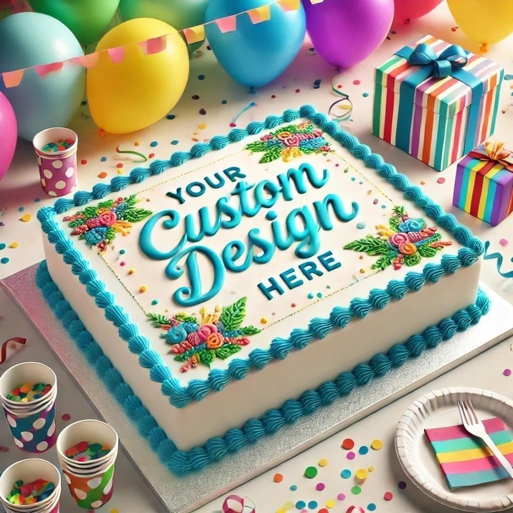 Custom Edible Cake Image Personalized Make Your Own Cake Toppers for Birthday Cake Topper Edible Image Cake Decorating Kit, Already Printed for Your Party - Fits an 8 Inch Round Cake