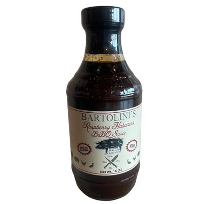 Bartolini's Raspberry Habanero BBQ Sauce 16 oz Bottle - Sweet & Spicy - Gourmet Barbecue Sauce - Gluten Free - Vegan (1)