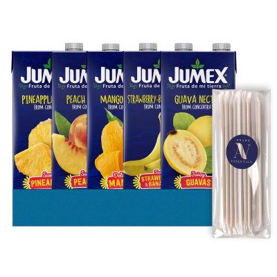 Jumex - Lavinia Essentials Bundle: 4-Pack of Nectar Collection From Real Fruit Concentrate, Tetra Brick 64 fl oz + 1 Utility Prop.