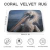 HEBVNJF Water Absorption Non-Slip Door Mat Soft Fluffy Rugs Realistic Pelican Bath Mat for Shower Bedroom view 2