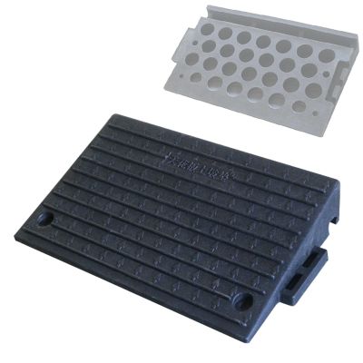 Curb Ramp, Solid Rubber Plastic Wheelchair Ramp, Height 5-15cm Portable Heavy Duty Driveway for Carts, Scooters, Motorcycles(50x30x7cm/19.7x11.8x2.8in)