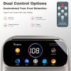 Ranjova Foot Spa Electric Rotary Massage, with Touchscreen Pro Color Display, Collapsible Foot Bath with Heat, Bubble,Remote Control, Temp Control, and 24 Motorized Shiatsu Massage Balls (Dark Grey) view 2