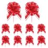 10pcs 6in Pull Bows for Gift Wrapping Pre-Made Satin & Organza Ribbon Bows, Valentine Christmas Decor, Gift Basket Bow view 1