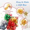 10pcs 6in Pull Bows for Gift Wrapping Pre-Made Satin & Organza Ribbon Bows, Valentine Christmas Decor, Gift Basket Bow view 3