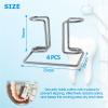 4-Pack Dental Cotton Roll Holder Clips, 1mm Autoclavable Stainless Steel, Steady Grip Dental Isolation Tools for Dentist Clinics & Labs view 2