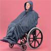 XYHTPP Reflective Strip Waterproof Rain Poncho for Wheelchair Mobility Large Wind Proof Cape Raincoat Cloak(Deep Blue) view 2