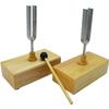 HLLZXYGK Resonant Tuning Fork Group Sound Propagation 440 Hz Resonance Tuning Fork with Wooden Resonant Box and Beater Resonance Tuning Fork Group Sound Propagation Vibration view 2