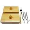 HLLZXYGK Resonant Tuning Fork Group Sound Propagation 440 Hz Resonance Tuning Fork with Wooden Resonant Box and Beater Resonance Tuning Fork Group Sound Propagation Vibration view 3
