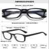 ALKAHE Stylish Rectangle Blue Light Blocking Reading Glasses for Women Men Plastic Anti Blue Readers Computer Eyeglasses Black Frame Glass 0 view 2