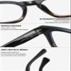 ALKAHE Stylish Rectangle Blue Light Blocking Reading Glasses for Women Men Plastic Anti Blue Readers Computer Eyeglasses Black Frame Glass 0 view 4