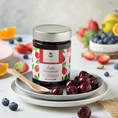 EMILIA FOOD LOVE | Sweet Preserved Cherries - 0.7 lbs (320g) - Italian fruit