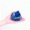 VIZYTOU Agate Wand Geode Irregular Pillar 1.1-1.7 Lbs Dyed Blue for Nautical Theme Patio Garden Relaxation Space Balance Ornament view 1