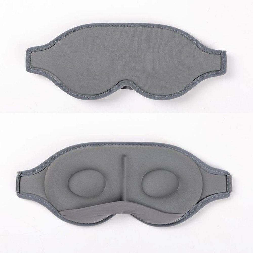 3D Contoured Sleep Mask, Memory Foam, Adjustable Strap, Ergonomic Design for Total Darkness (Grey)
