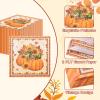 50 Count Thanksgiving Napkins Fall Pumpkin and Sunflower Disposable Paper Napkins for Harvest Table Decor, Autumn Dinner Parties, and Seasonal Entertaining view 3