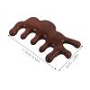 minkissy Sandalwood Massage Comb: Wide Tooth Wooden Comb for Scalp & Hair, Smooth & Rounded Tooth, Head Massage Tool, Gua Tool for Leg, Head, Arm, Neck, Light Brown, 4.52 x 2.36 x 0.66 Inch view 2
