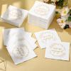 Kosiz 100 Pack We're Engaged Napkins Gift 3 Ply Disposable Paper Engagement Cocktail Napkins for Wedding Party Beverage Dinners Cake Tableware Decorations, 4.5 x 4.5 Inch view 4