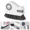 2 in 1 Groove Cleaning Brush, Window Track Cleaning Tools, Multifunction Window Track Cleaner with Hard Bristle and Hidden Scraper, Crevice Brush for Sliding Door Track, Window Seal, Sill (Gray) view 1