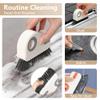 2 in 1 Groove Cleaning Brush, Window Track Cleaning Tools, Multifunction Window Track Cleaner with Hard Bristle and Hidden Scraper, Crevice Brush for Sliding Door Track, Window Seal, Sill (Gray) view 4