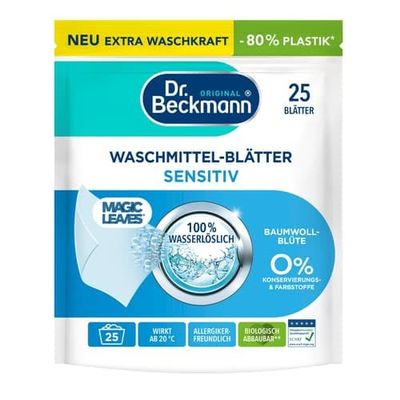 Dr. Beckmann Washing Sheets Sensitive Cotton Blossom Pack of 25 (0.1 g)