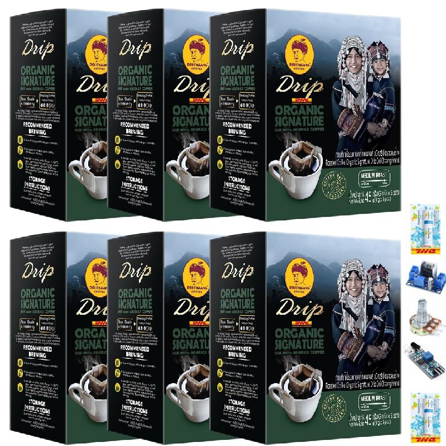 Doi Chaang Peaberry Coffee Drip Classic Intense Good Shape Snack Much Mellow Delicious 45Grams Set 6 A952 By Thaigiftshop [Get Free Tomato Facial Mask]