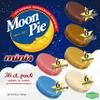 Moon Pie Minis 36 Pack. 6 Pies of Each: Original, Once in a Blue Moon Blueberry, Vanilla, Banana, Strawberry, Salted Caramel. 1oz. Snack Pies Individually Wrapped. view 1
