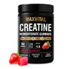 MAXVITAL Creatine Monohydrate Gummies 1500 mg Juicy Strawberry Chewable Pre-Workout for Strength & Muscle Support Vegan, Sugar-Free & Halal for Men & Women 90 Gummies view 1