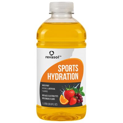 Revasol Sports Hydration Electrolyte Drink Solution, Electrolyte Drinks for Adults, Hydration Drinks with Sodium, Zinc & Potassium, Quickly Replenishes Fluid, Mixed Fruit Flavor, 1 Liter