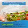 APSIC Clear Food Service Cling Wrap With Serrated Cutter 12" X 2000ft, Bpa-Free Standard Plastic Wrap for Restaurant, Home and Commercial Food Wrap view 3
