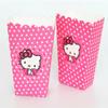 12 Pcs Hello Pink Cat Candy Box Popcorn Box Birthday Party Favor Pink Kity Snack Treat Boxes Candy Cookie Container Decorations Gifts for Kids Adults Birthday Party Favor Supplies (popcorn box d) view 1