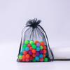 100 pcs 8x10cm black organza solid color wedding candy packaging bag drawstring gift bag solid color mesh candy bag view 2