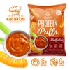 Genius Gourmet Protein Puffs - Buffalo Flavored High Protein Snacks for Adults & Kids- Zero Added Sugar, Gluten Free & GMO Free - On the Go Spicy Savory Snacks - 8 Ct view 4